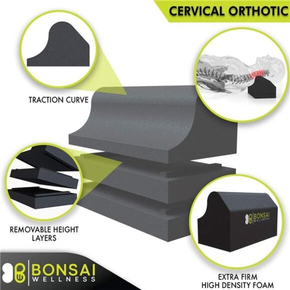 Cervical Traction Orthotic Chiropractic Neck Alignment Device for Spinal (Black) - Picture 2 of 7